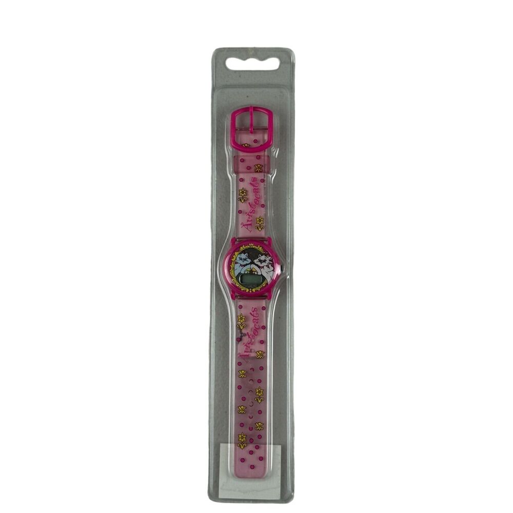 Disney The Aristocats Pink LCD Digital Watch Kids